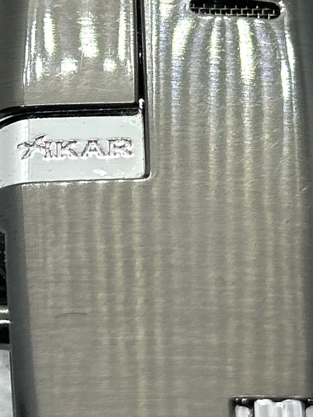 Xikar Gunmetal Cigar lighter dual flame torch refillable butane, Punch , pouch